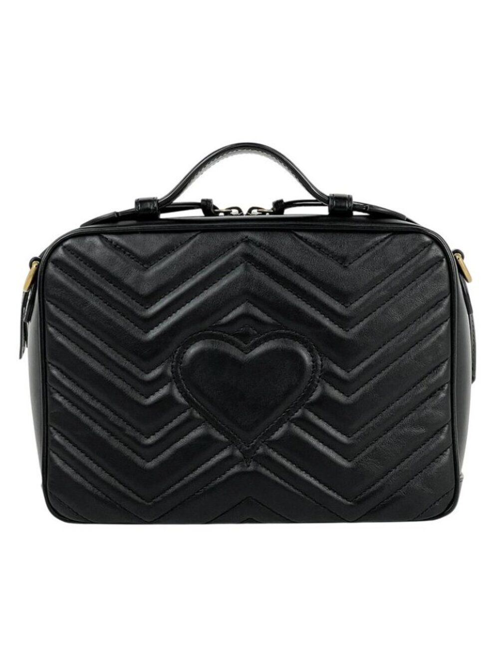 Gucci GG Marmont 2-Way Shoulder Bag Double Leather Black - Picture 3 of 11